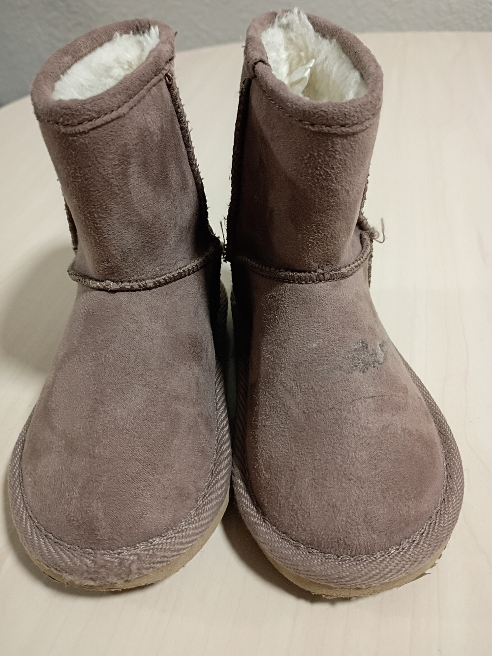 Cozy Girls Brown Suede Winter Boots - Plush Lining Size 6